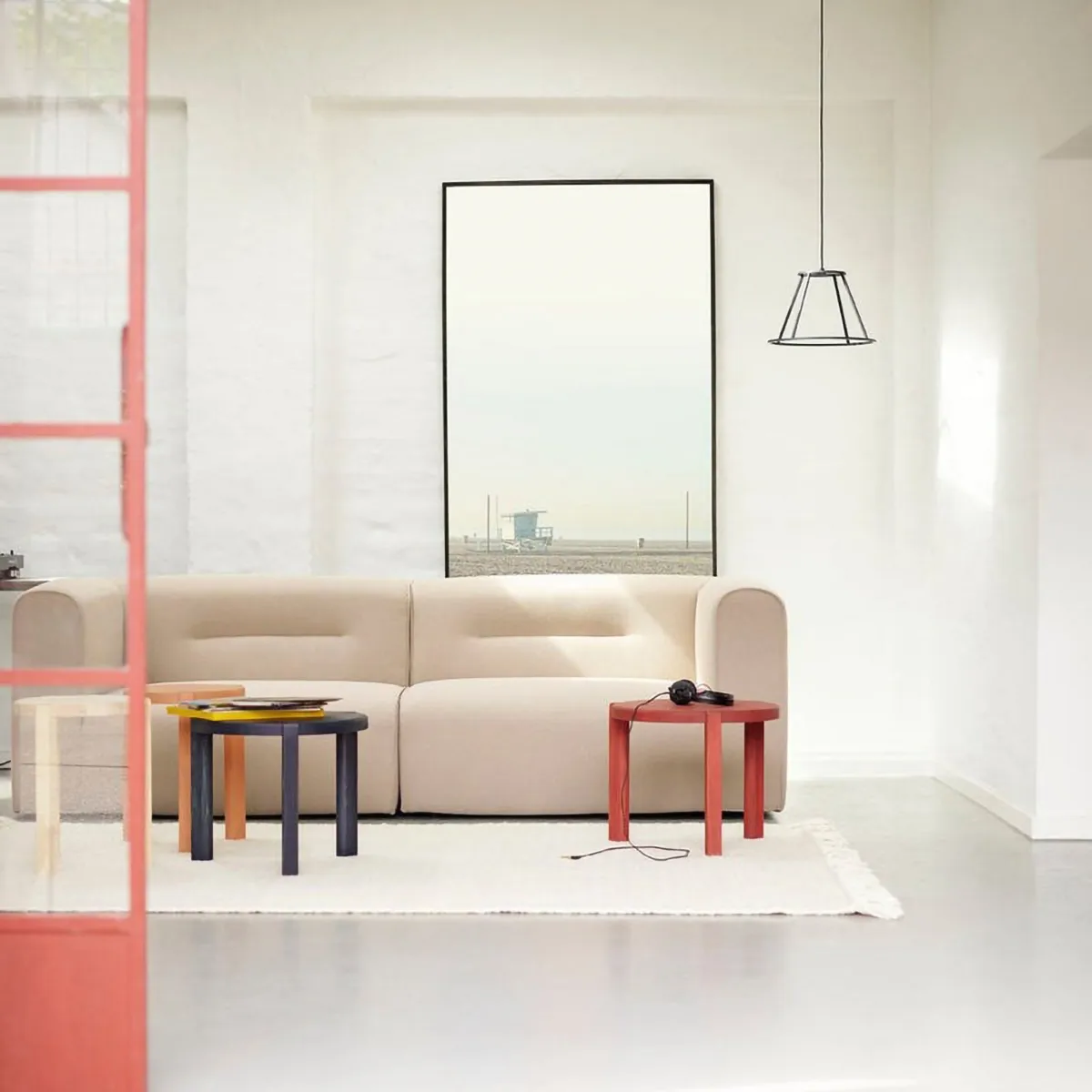 D108 Ragnesminde コーヒーテーブル Ø48 cm, Carmine red FDB Møbler