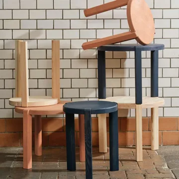 D108 Ragnesminde コーヒーテーブル Ø48 cm - Pine untreated - FDB Møbler