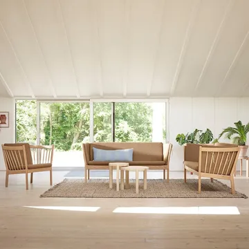 D108 Ragnesminde コーヒーテーブル Ø48 cm - Pine untreated - FDB Møbler