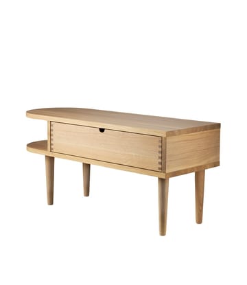 F24 Radius ベンチ - Oak nature lacquered 35x90 cm - FDB Møbler