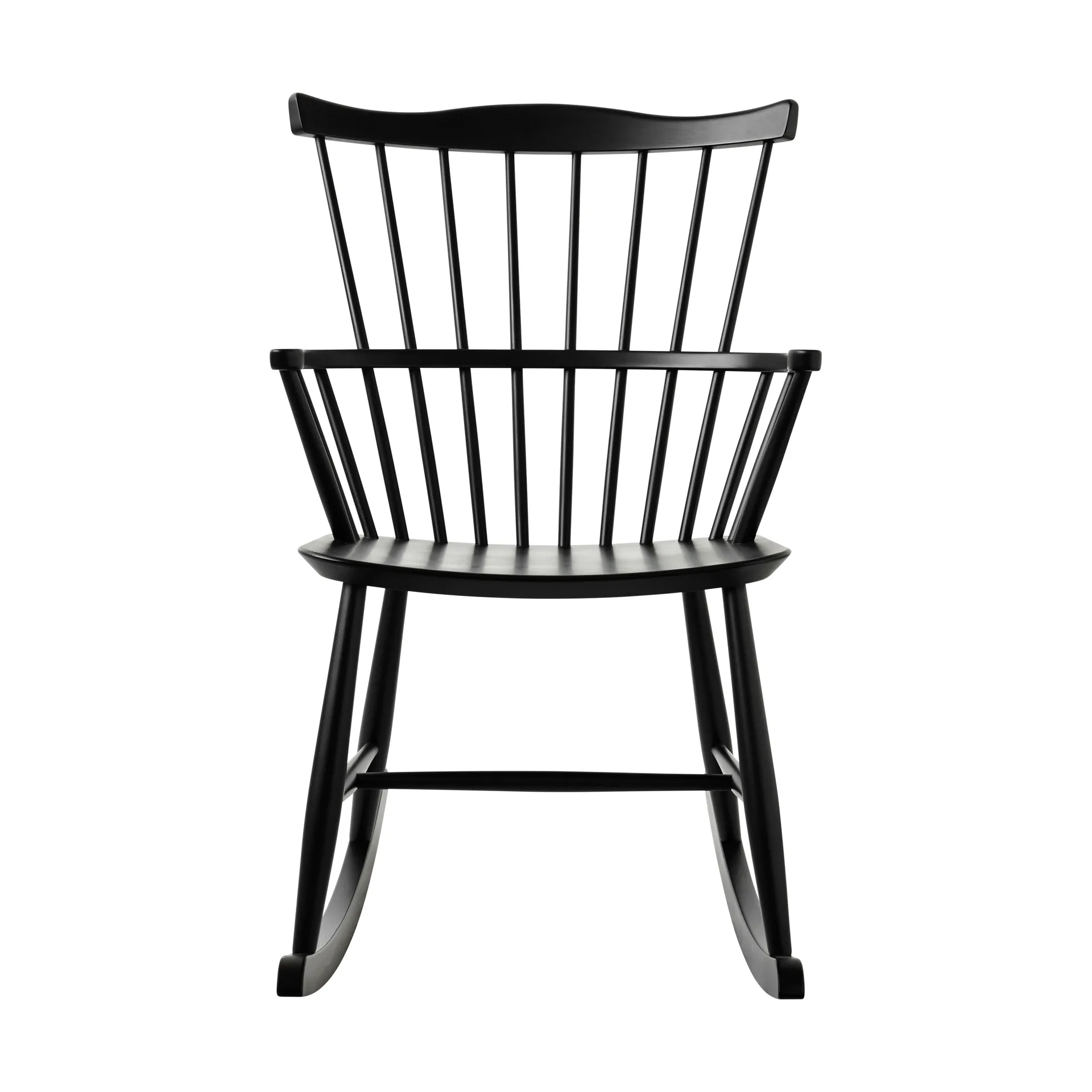 J52G ロッキングチェア, Beech Ral 9005 FDB Møbler