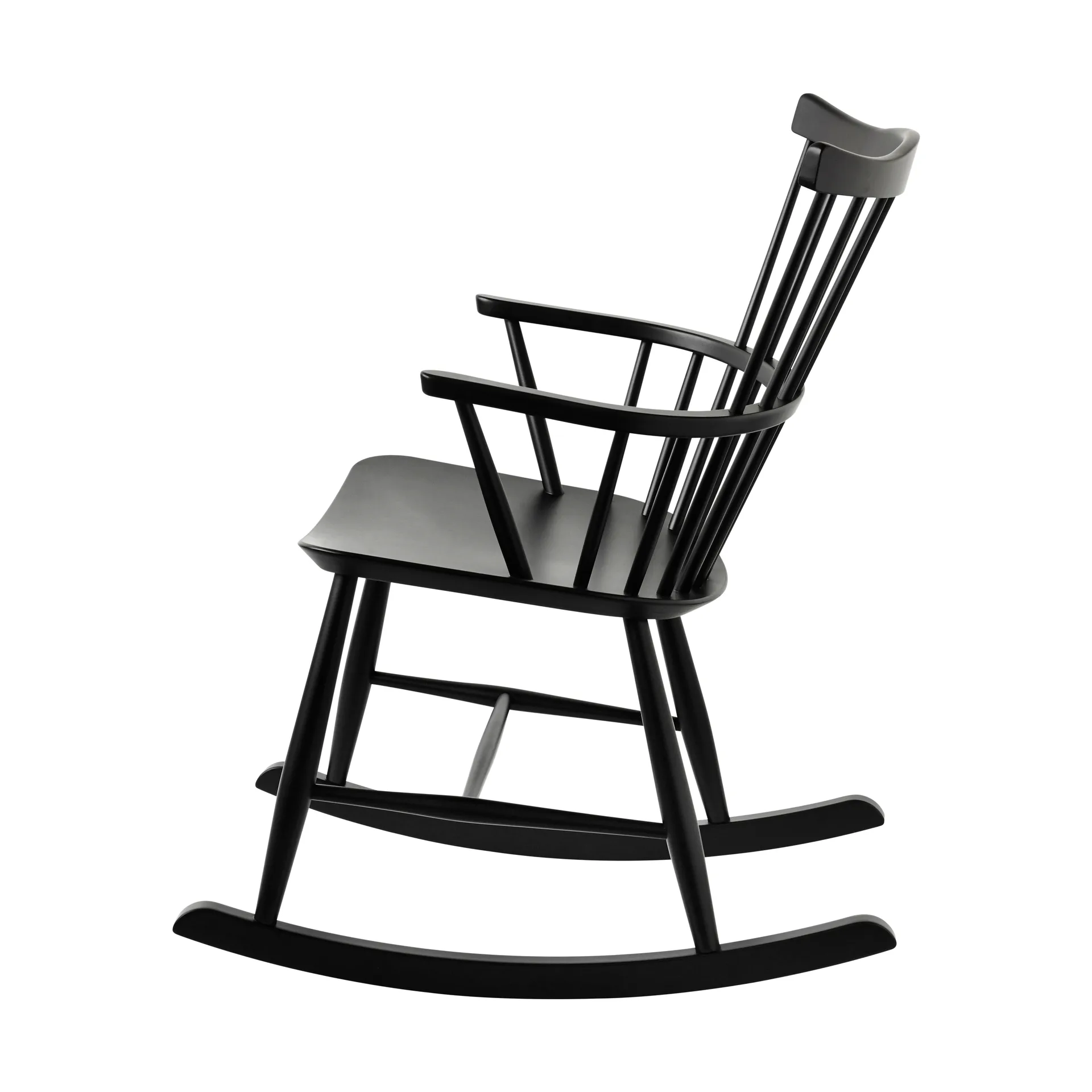 J52G ロッキングチェア, Beech Ral 9005 FDB Møbler