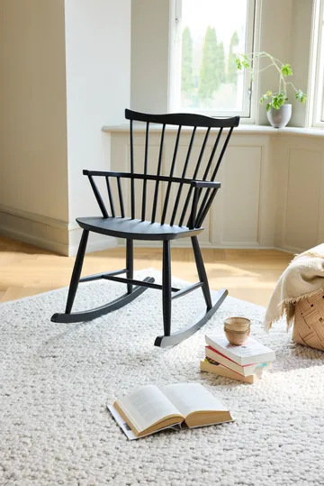 J52G ロッキングチェア - Beech Ral 9005 - FDB Møbler