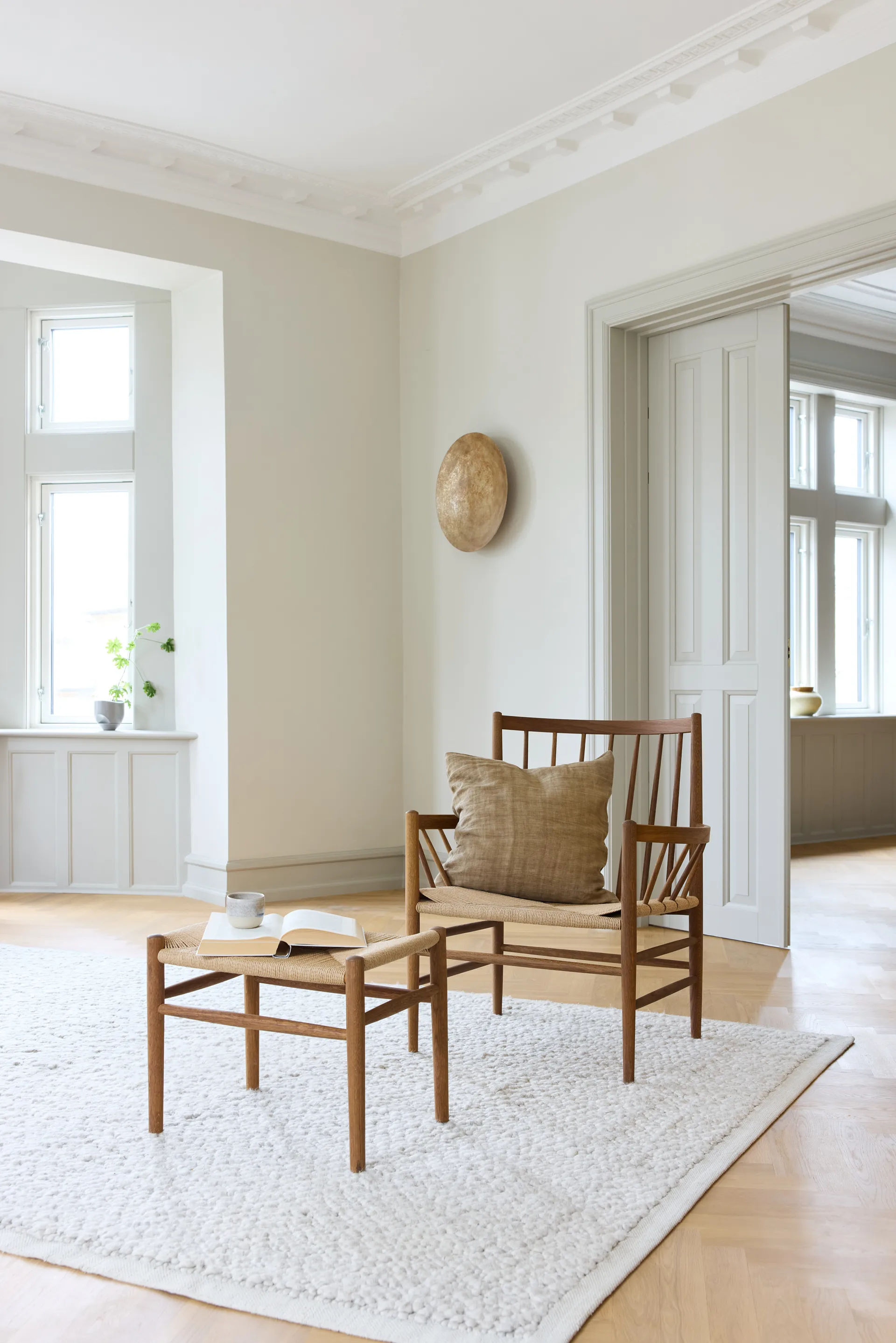 J83 スツール, Smoked oak oiled-nature FDB Møbler