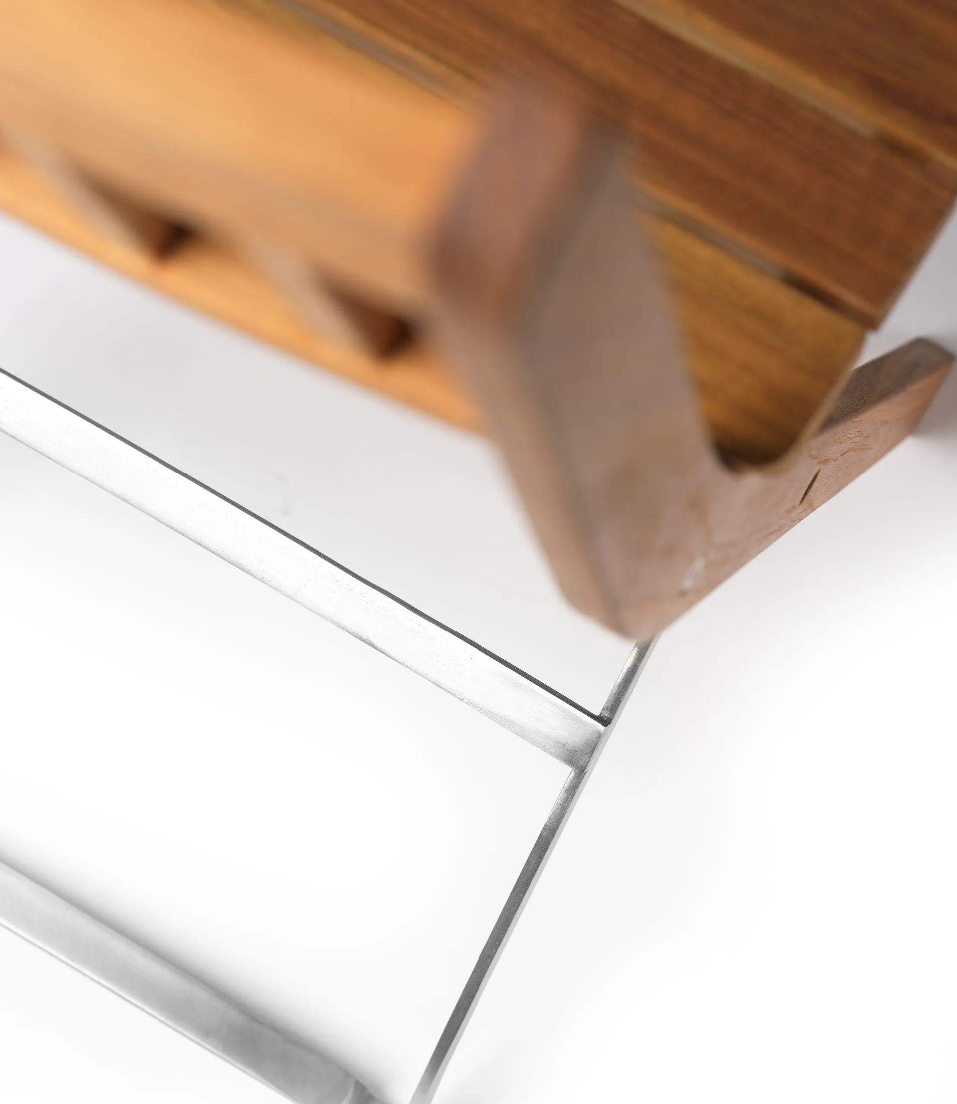 M23 Lilleø バルコニーチェア, Teak-stainless steel FDB Møbler