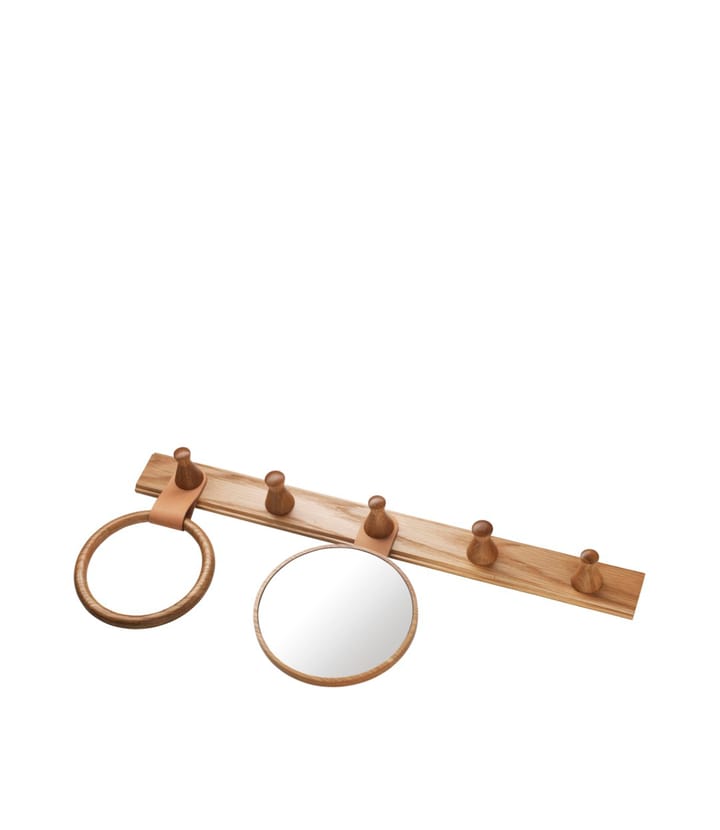 Q5 Allé フック取り付け用ミラー, Oak nature lacquered FDB Møbler