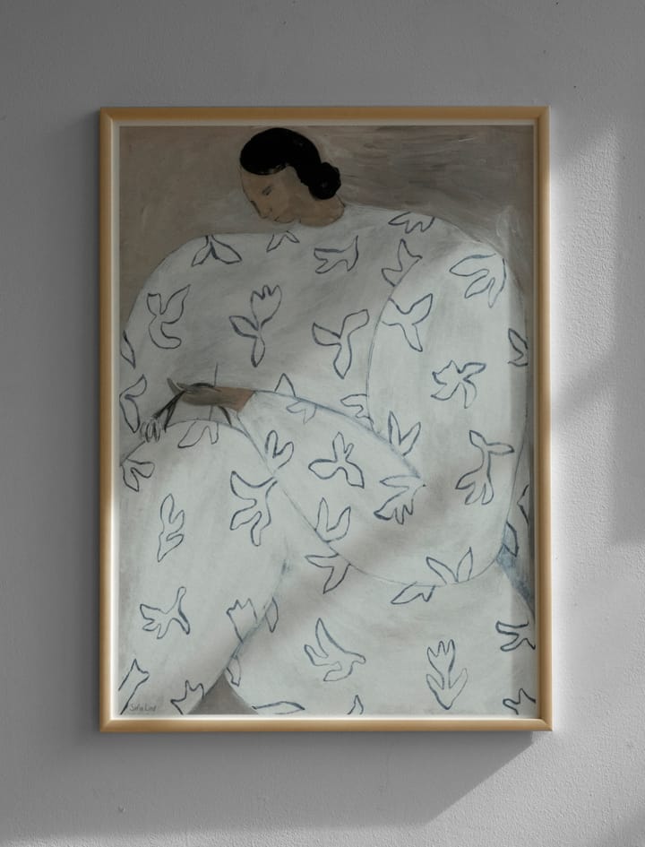 ホワイト フラワー ポスター 50x70 cm - Nude - Fine Little Day | ファインリトルデイ