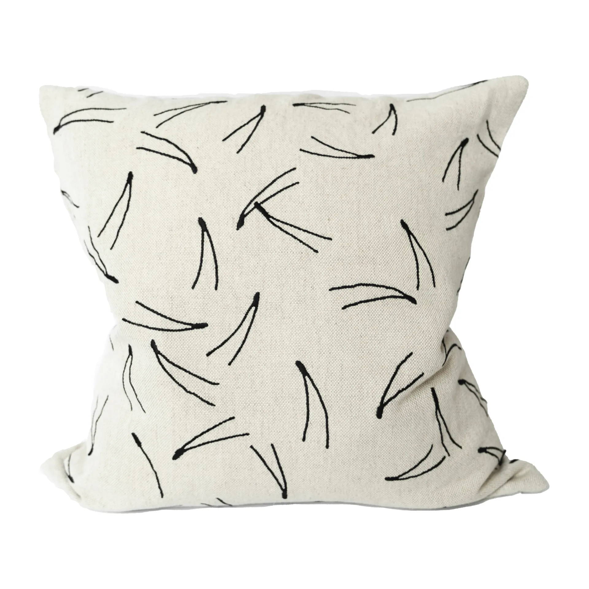 Barr クッションカバー embroidered 48x48 cm, Natural-black Fine Little Day | ファインリトルデイ