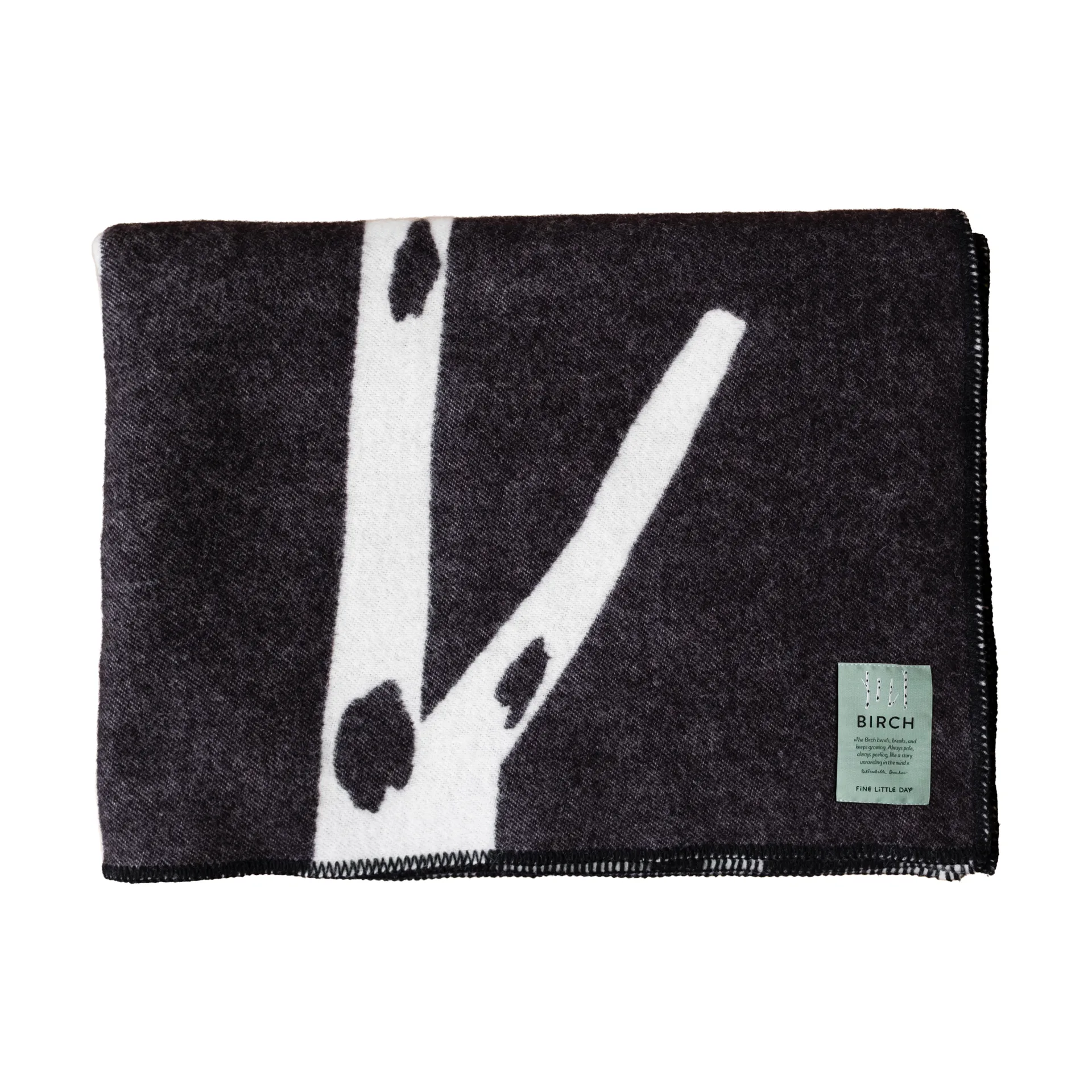Birch スロー 130x180 cm, Black-white Fine Little Day | ファインリトルデイ
