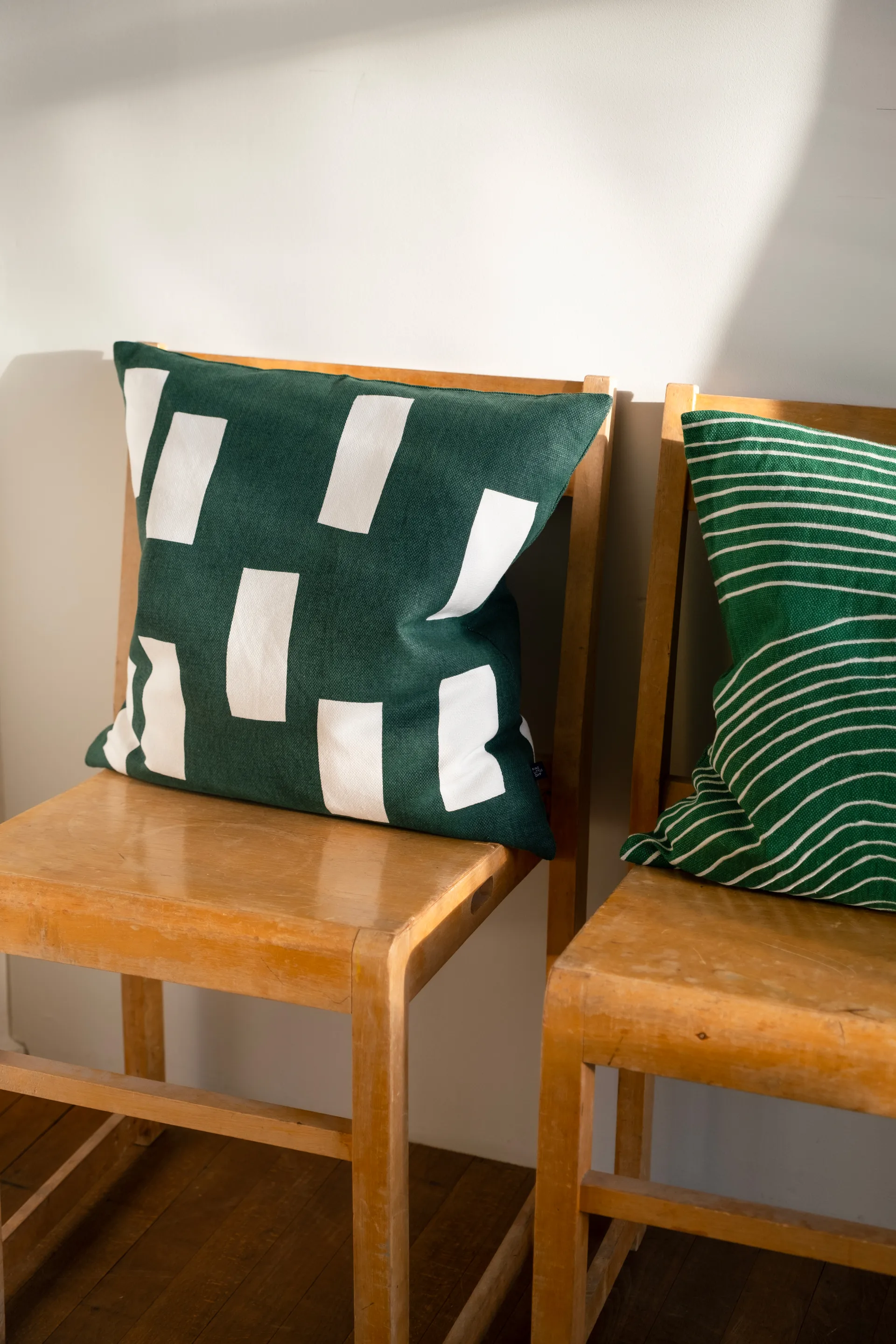 Block クッションカバー 48x48 cm, Green Fine Little Day | ファインリトルデイ