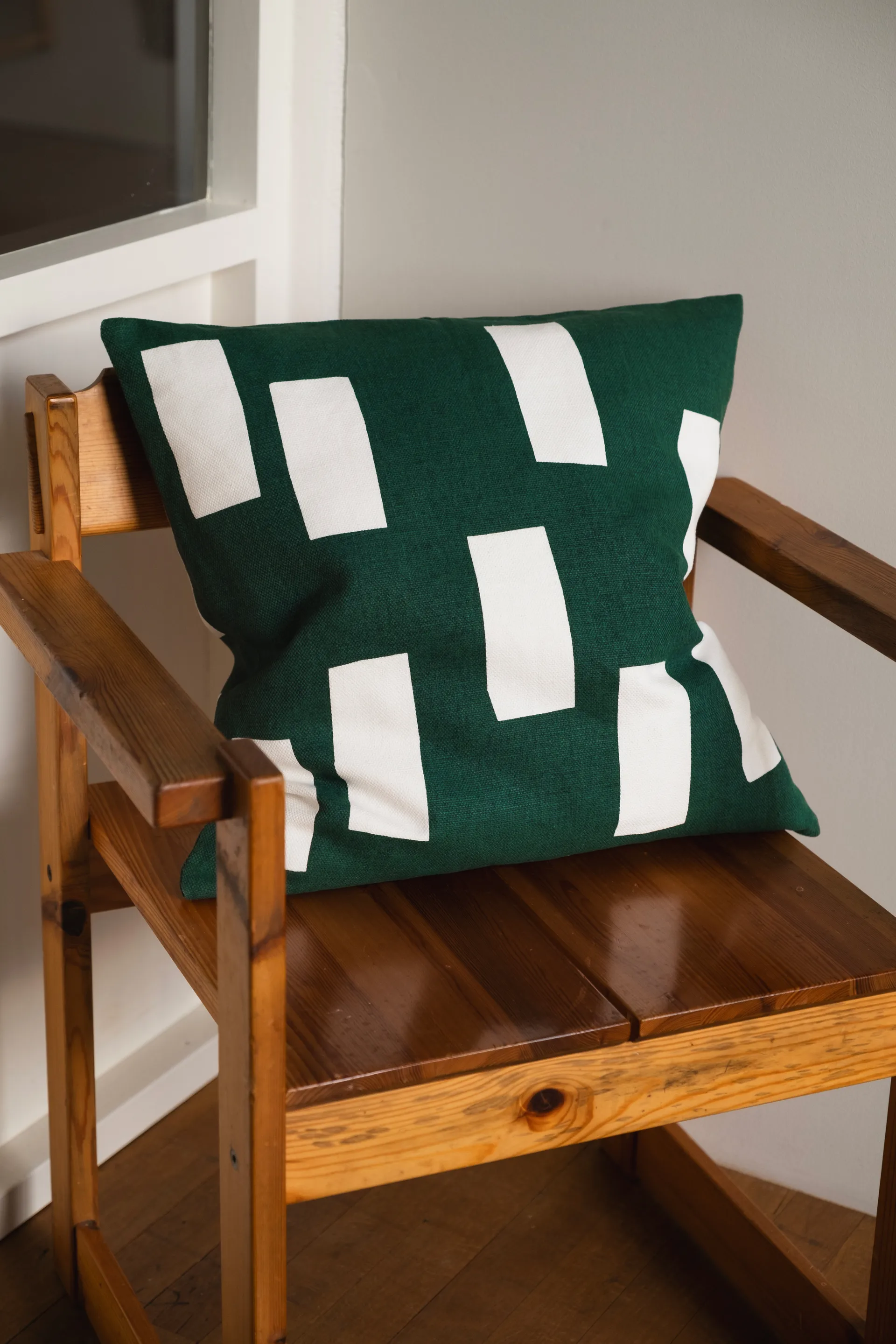 Block クッションカバー 48x48 cm, Green Fine Little Day | ファインリトルデイ