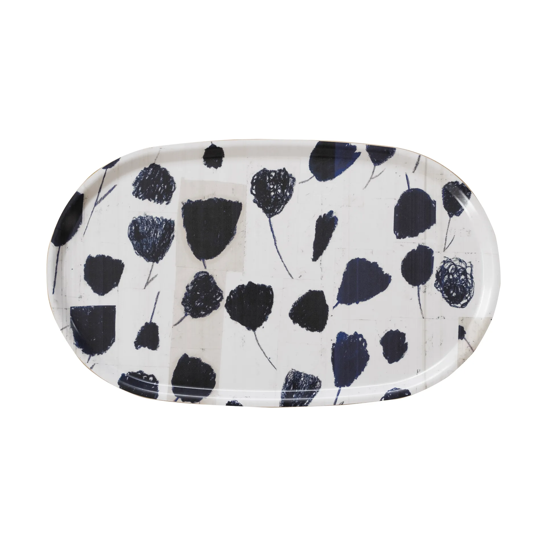 Bouquet トレイ 33x55 cm, Black-white Fine Little Day | ファインリトルデイ