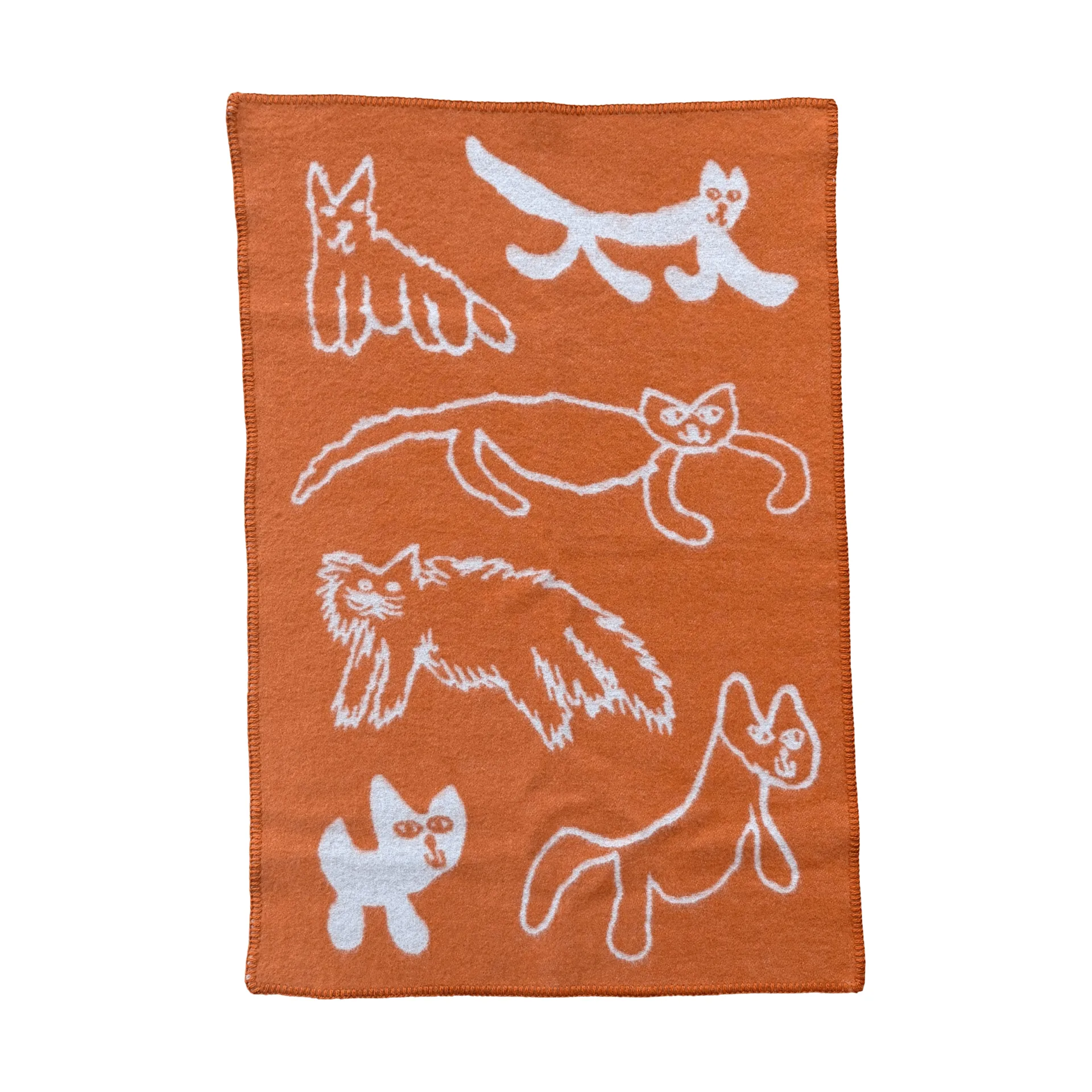 Cats ウールブランケット, Orange, 65x95 cm Fine Little Day | ファインリトルデイ