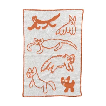 Cats ウールブランケット - Orange, 65x95 cm - Fine Little Day | ファインリトルデイ