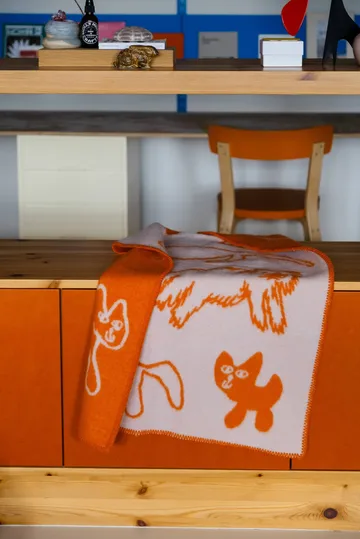 Cats ウールブランケット - Orange, 65x95 cm - Fine Little Day | ファインリトルデイ
