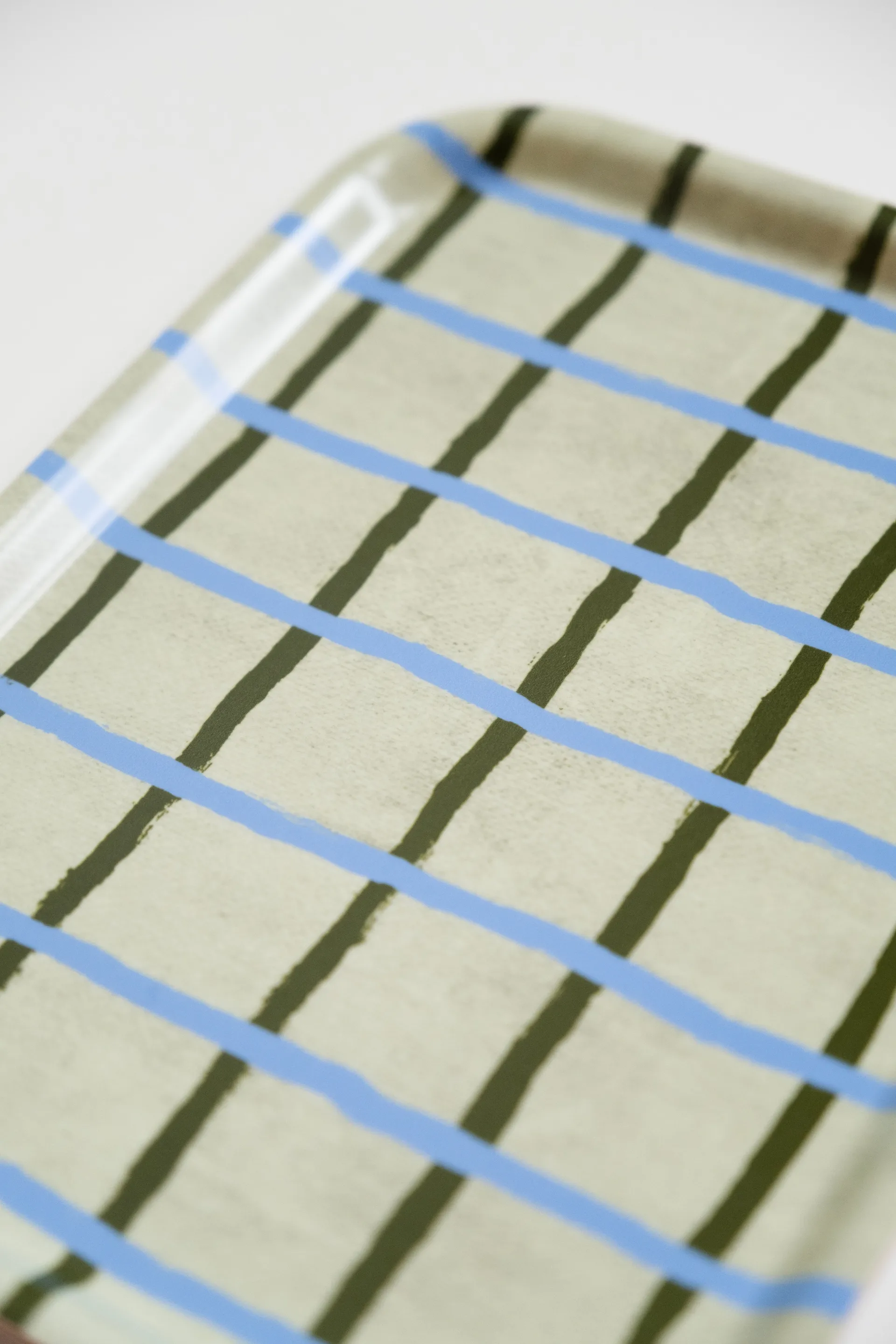 Checkered トレイ 20x27 cm, Pistachio Fine Little Day | ファインリトルデイ