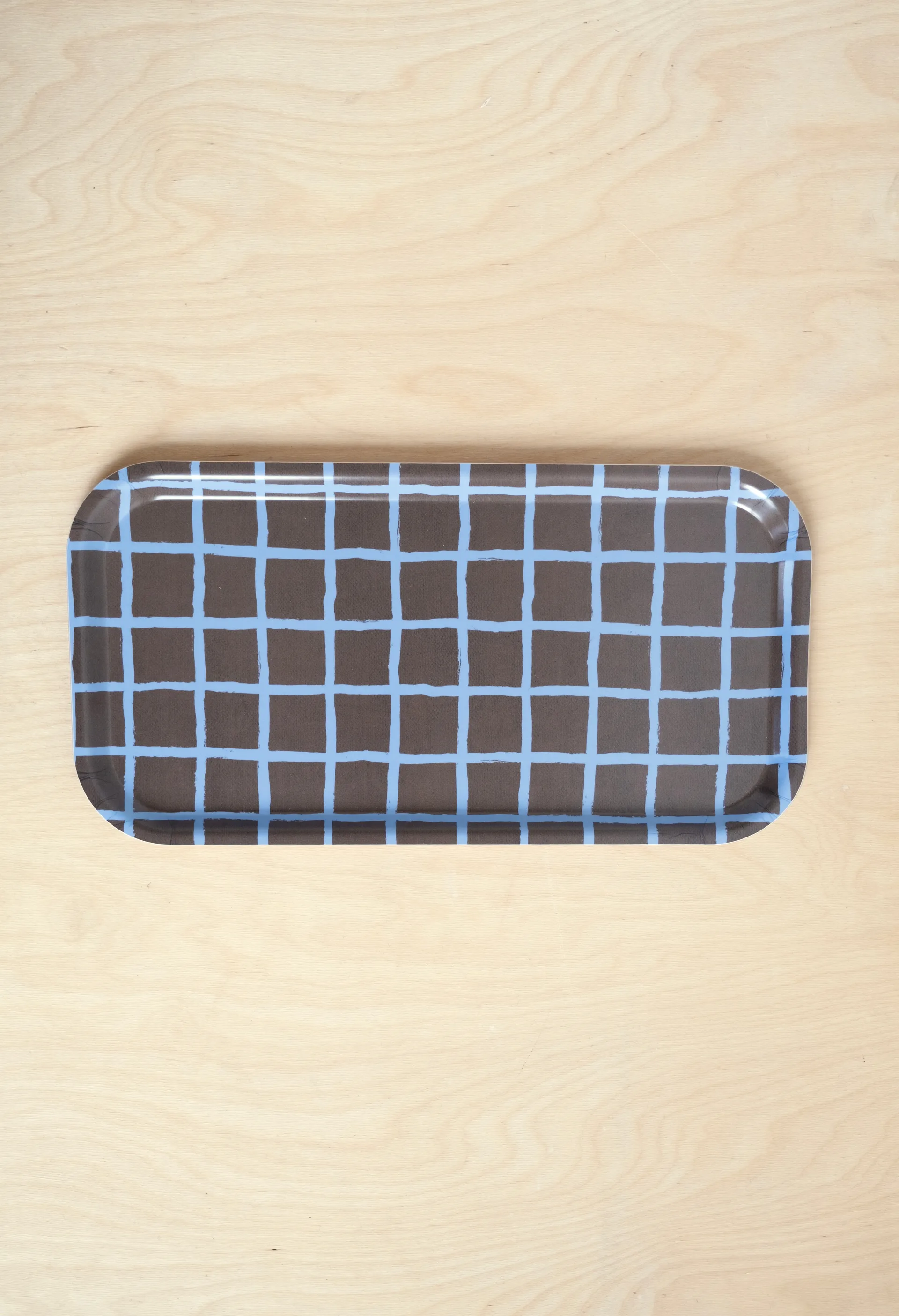 Checkered トレイ 22x43 cm, Brown Fine Little Day | ファインリトルデイ