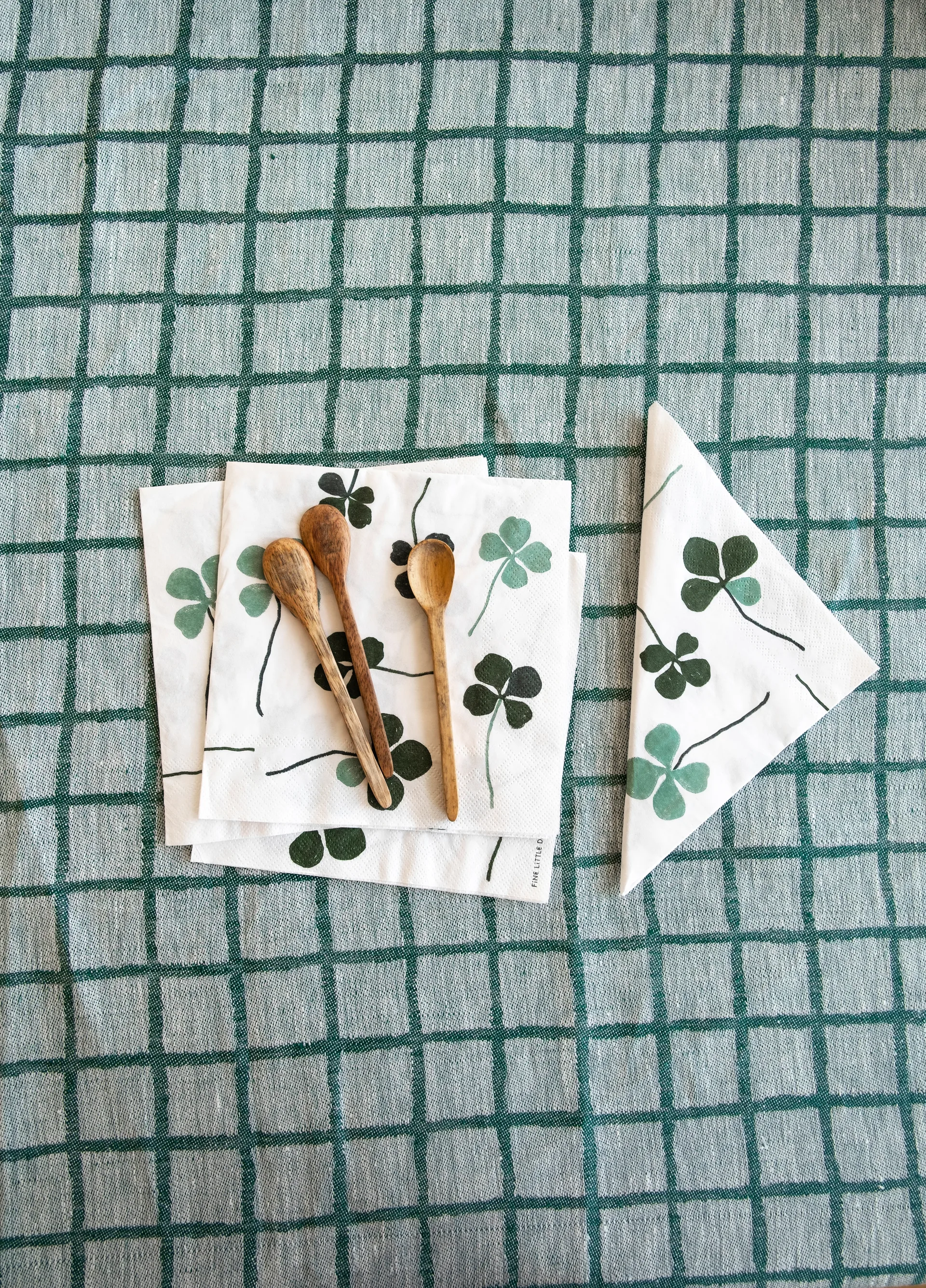 Clover ナプキン 25パック, White-green Fine Little Day | ファインリトルデイ