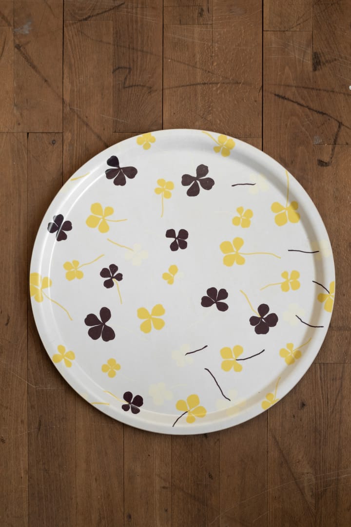 Clover トレイ Ø38 cm, White-yellow Fine Little Day | ファインリトルデイ