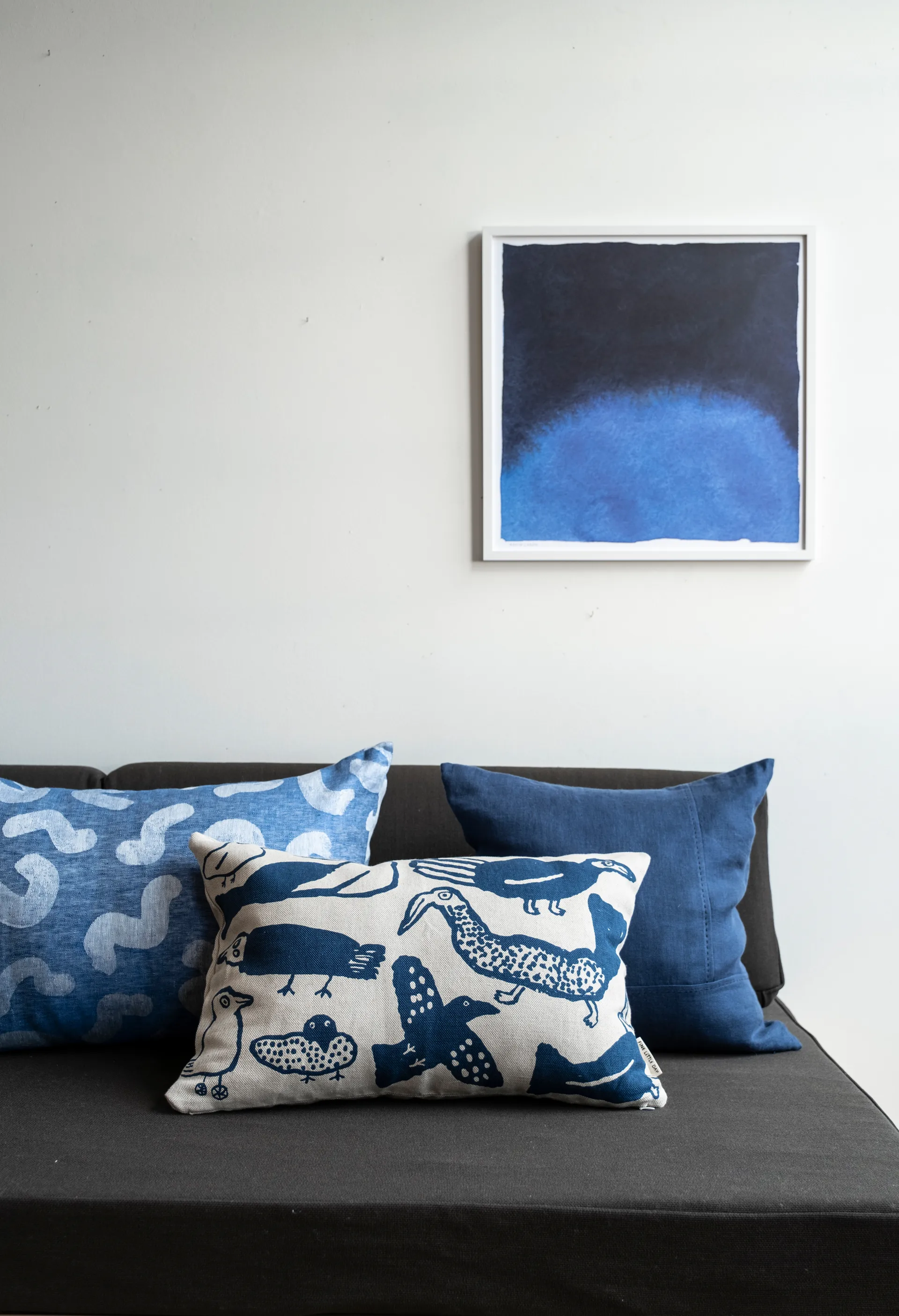 Dyeforindigo ピローケース 48x48 cm, Blue Fine Little Day | ファインリトルデイ