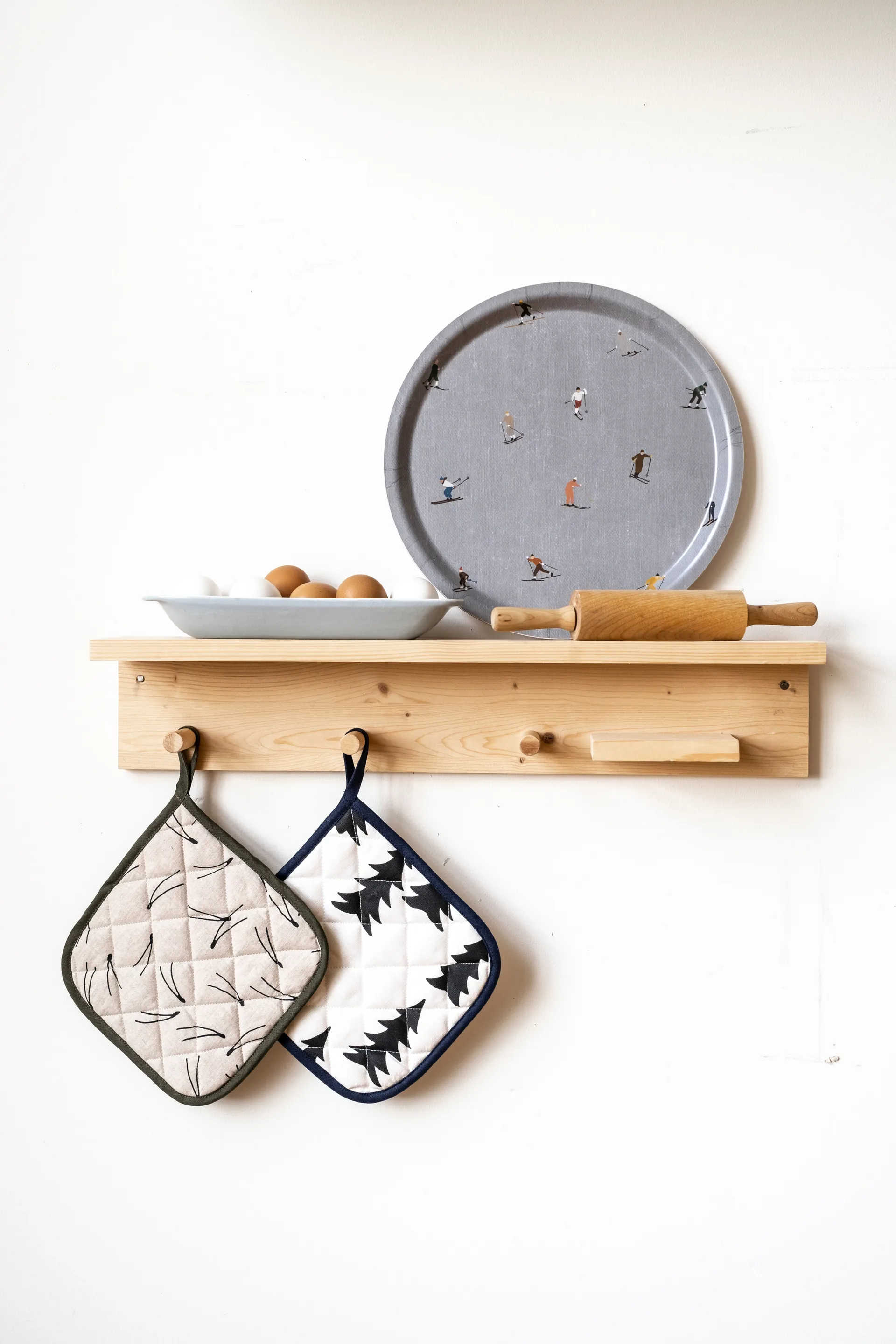 Gran キルト オーブンミット 21x21 cm, White-black Fine Little Day | ファインリトルデイ