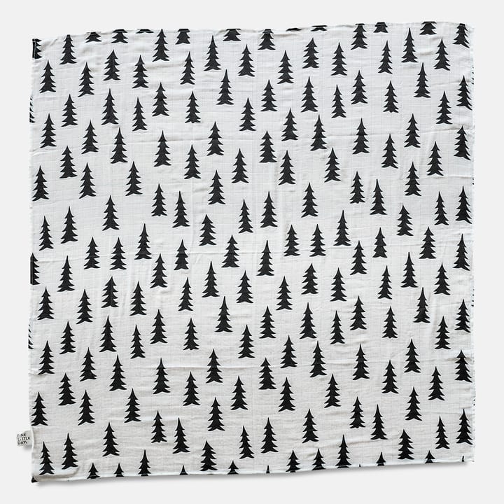 Gran muslinfilt 120x120 cm, black and white Fine Little Day | ファインリトルデイ
