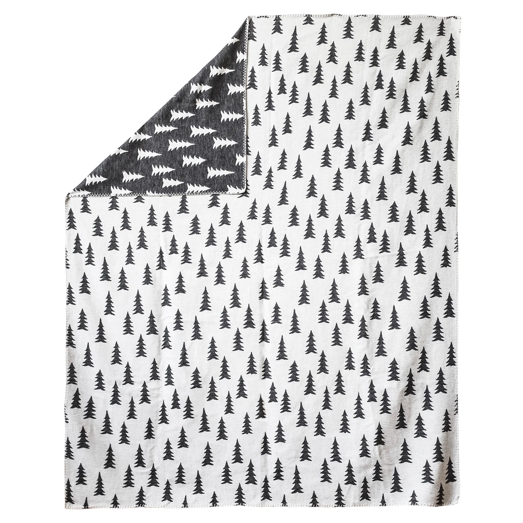 Gran woven ブランケット 140x180 cm, black and white Fine Little Day | ファインリトルデイ