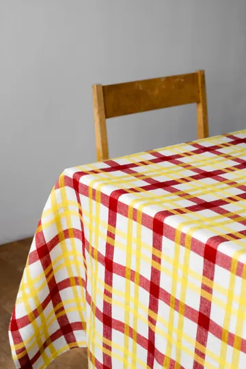 Grid テーブルクロス - Yellow, 147x147 cm - Fine Little Day | ファインリトルデイ