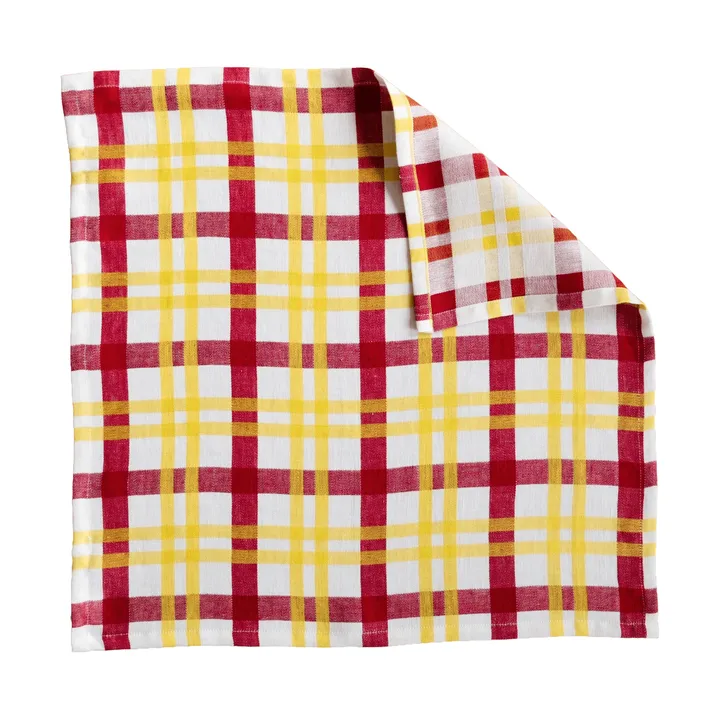 Grid キッチンタオル - Yellow, 58x58 cm - Fine Little Day | ファインリトルデイ