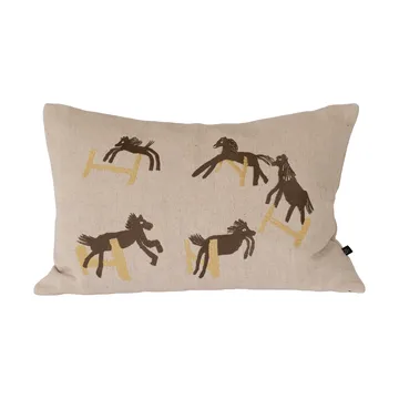 Jumping horse クッションカバー 38x58 cm - Natural - Fine Little Day | ファインリトルデイ