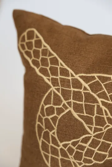 Knop デコラティブクッション - Brown-gold-blue, 27x40 cm - Fine Little Day | ファインリトルデイ