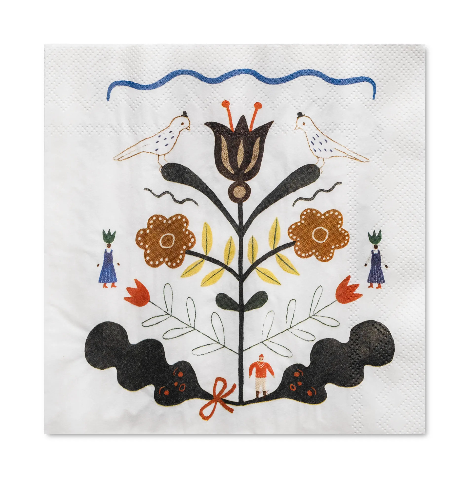 Kurbits ナプキン 33x33 cm 25枚セット, White-multi Fine Little Day | ファインリトルデイ