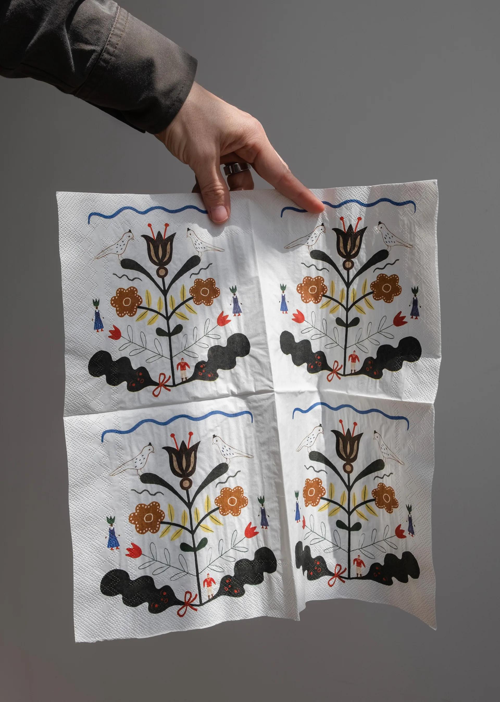 Kurbits ナプキン 33x33 cm 25枚セット, White-multi Fine Little Day | ファインリトルデイ