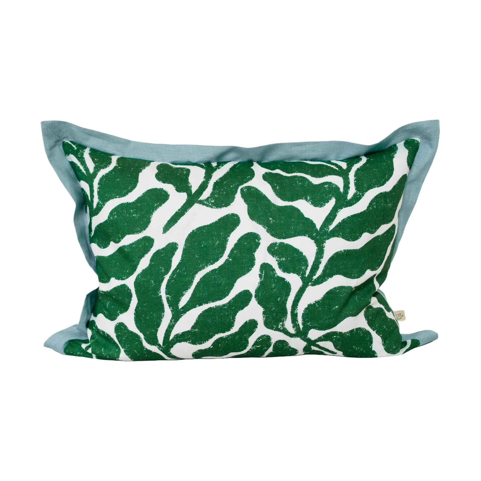 Leaves クッションカバー コントラストウィング 48x68 cm, Green-Blue Fine Little Day | ファインリトルデイ