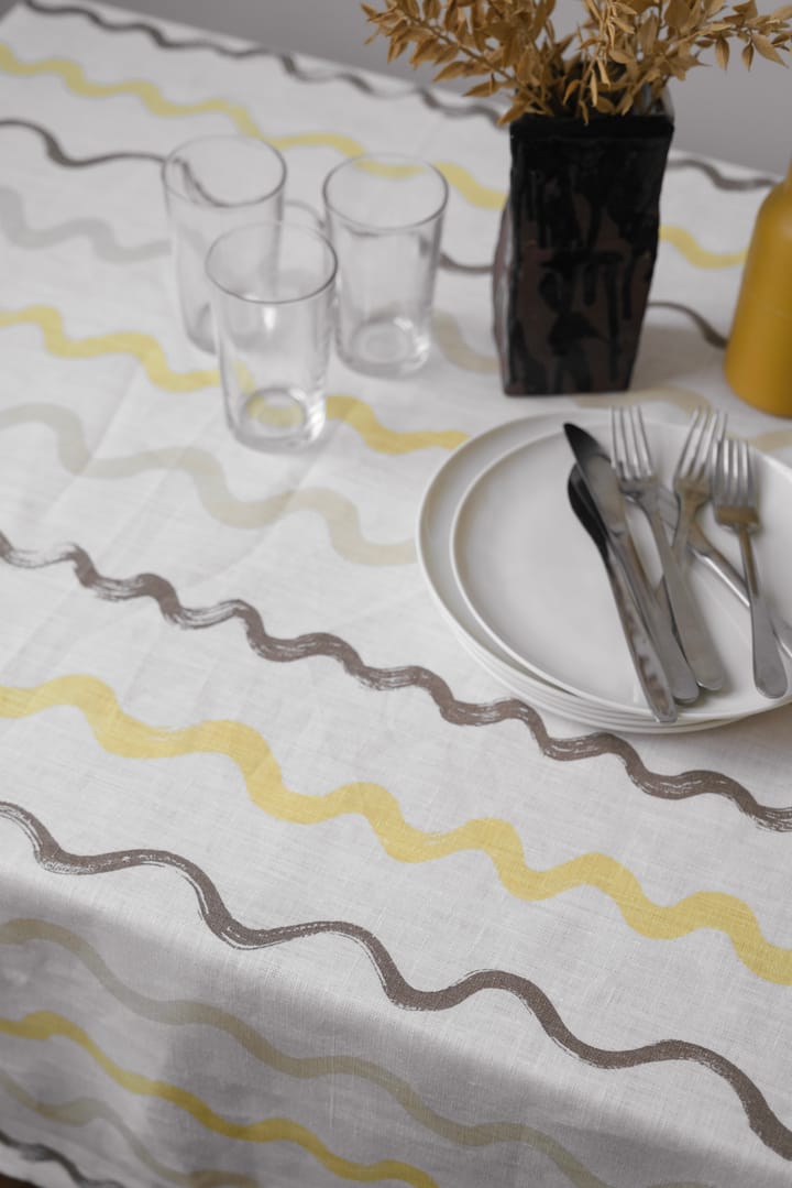 Randig テーブルクロス 149x250 cm, White-yellow Fine Little Day | ファインリトルデイ