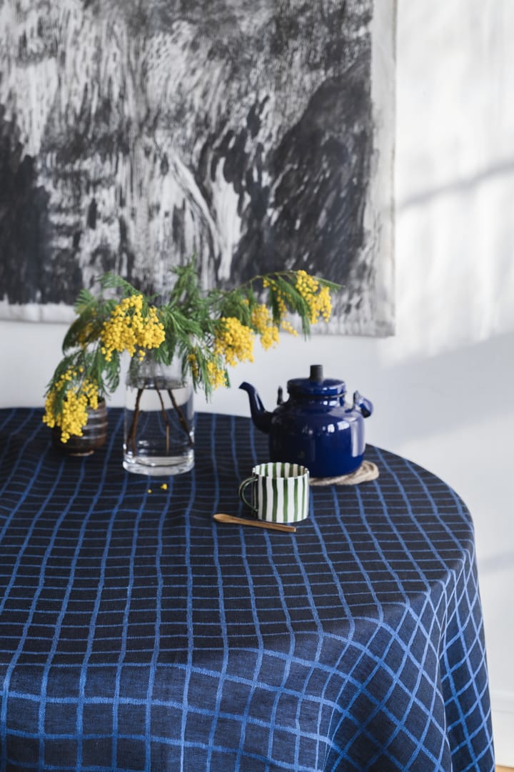 Rutig ジャガード織り テーブルクロス 147x250 cm, Blue-black Fine Little Day | ファインリトルデイ