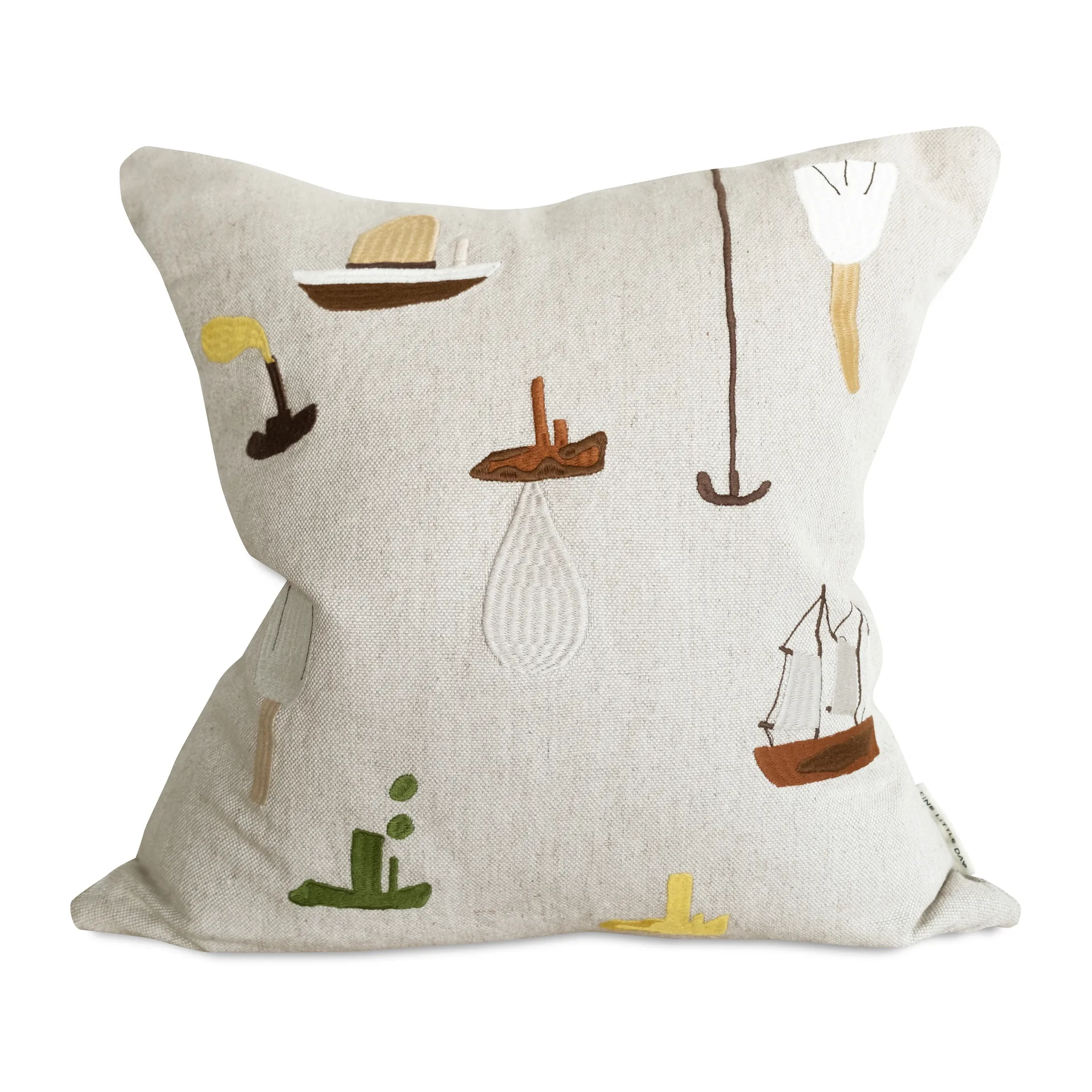 Sail With Me クッションカバー 48x48 cm, Grey Fine Little Day | ファインリトルデイ
