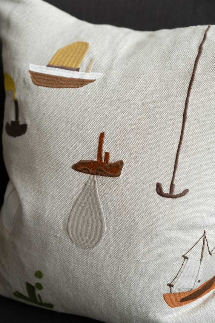 Sail With Me クッションカバー, grey Fine Little Day | ファインリトルデイ