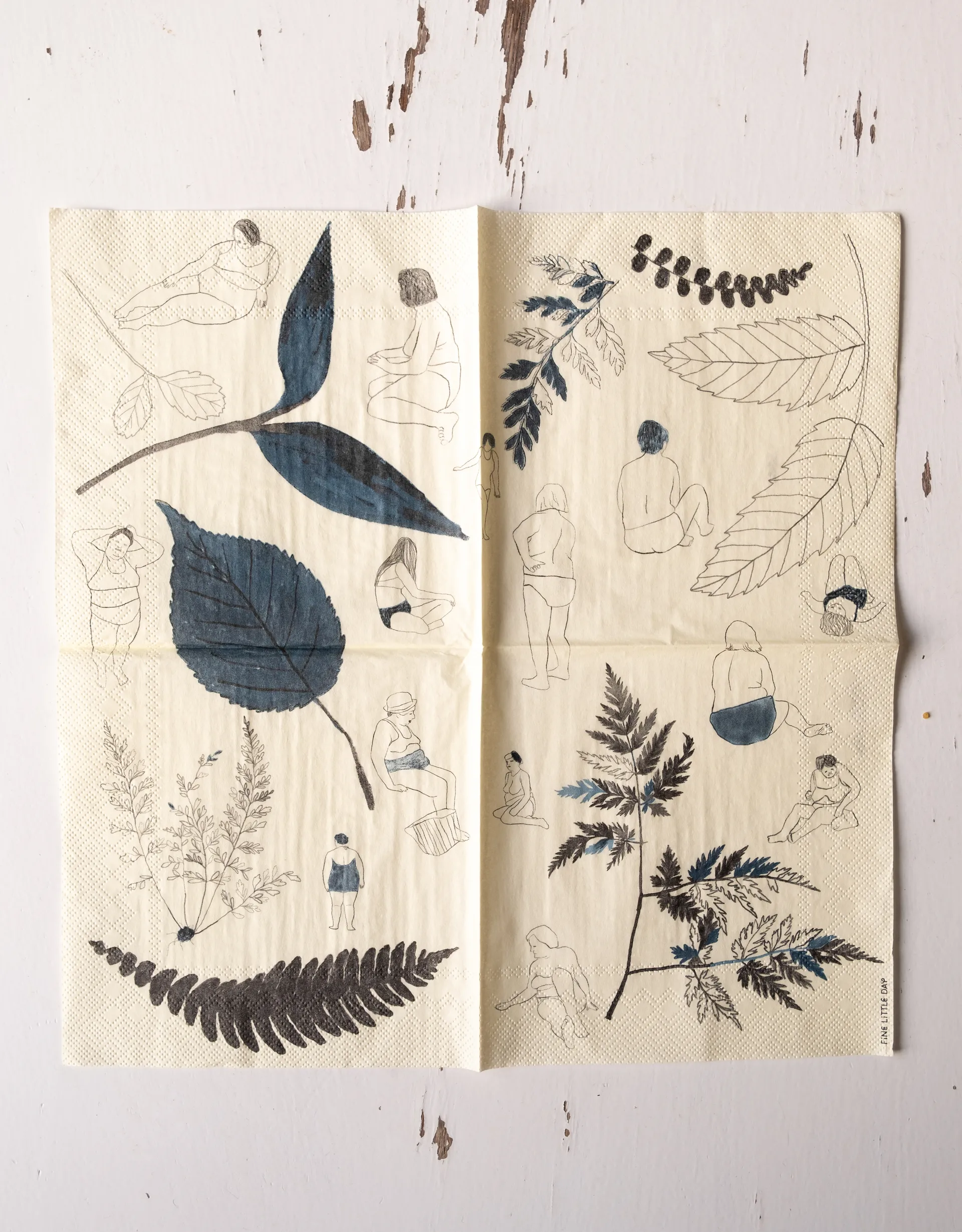 Saltholmen ナプキン 25パック, Yellow-grey Fine Little Day | ファインリトルデイ