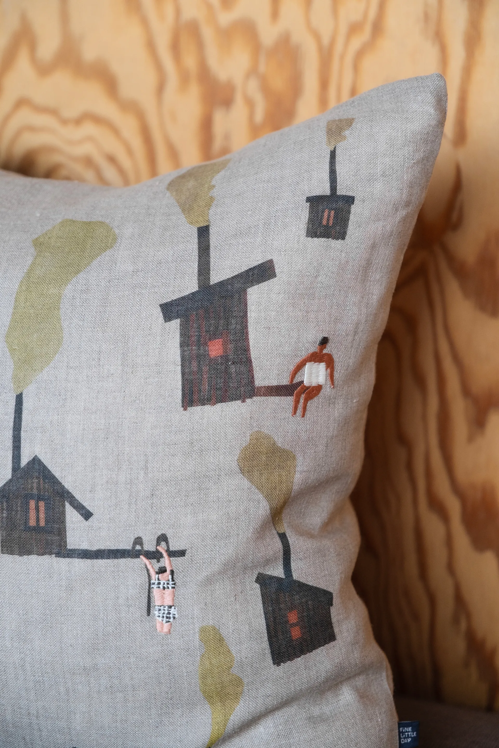 Sauna クッションカバー 45x45 cm, Beige Fine Little Day | ファインリトルデイ