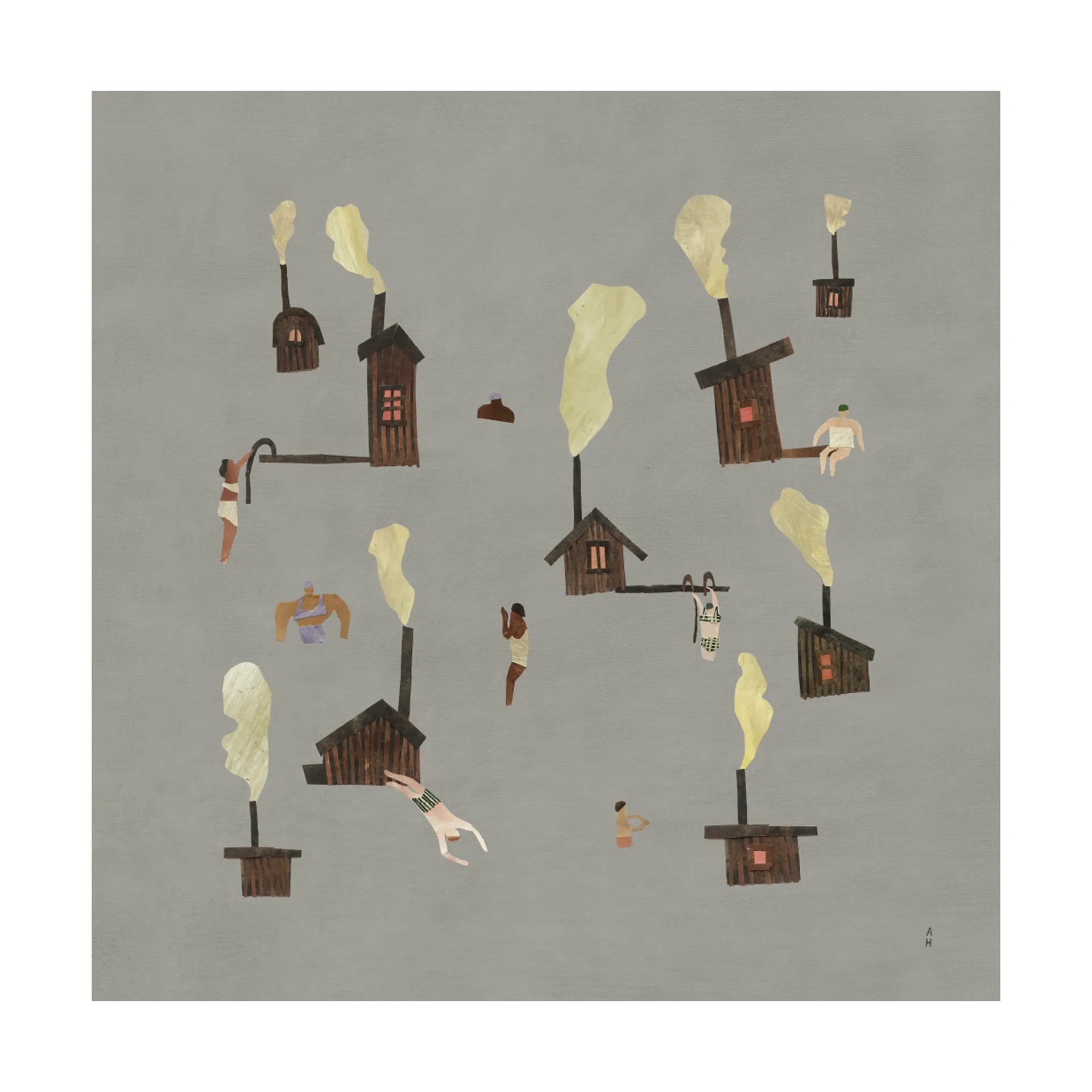 Sauna ポスター, 50x50 cm Fine Little Day | ファインリトルデイ