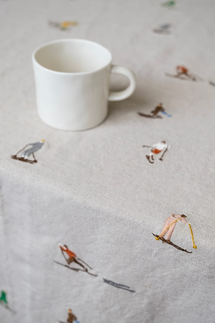Skiers テーブルクロス 147x250 cm, Natural Fine Little Day | ファインリトルデイ