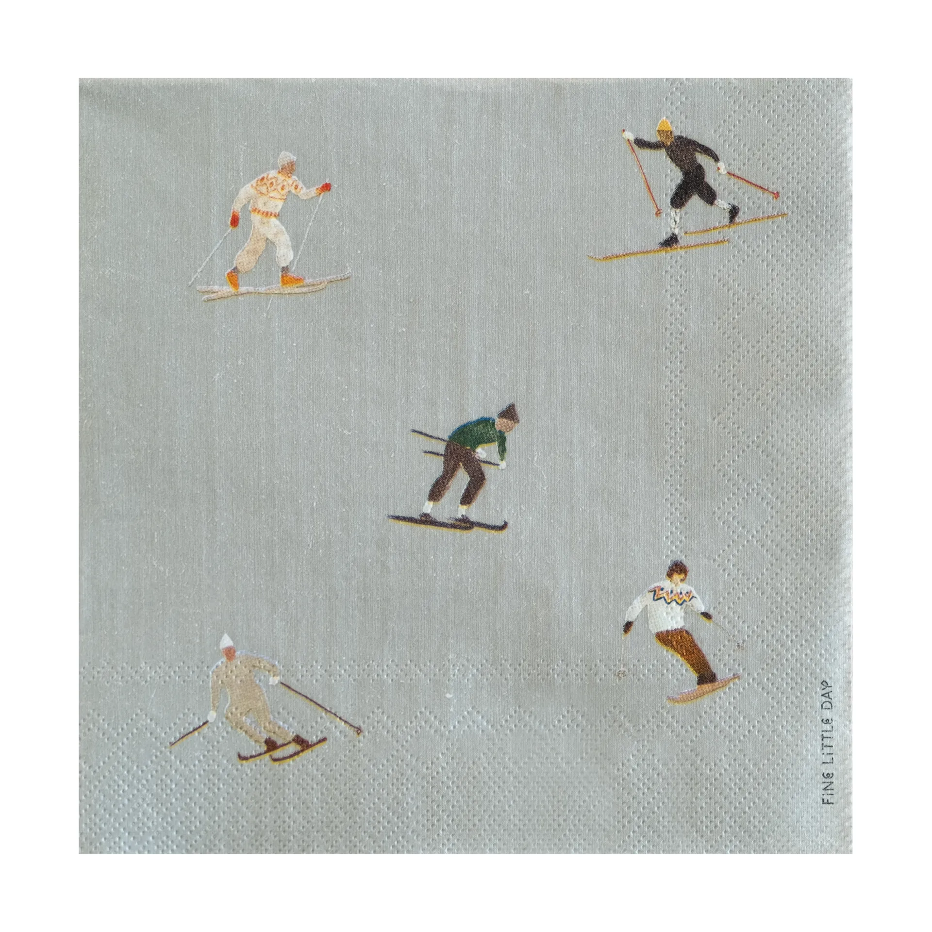 Skiers ナプキン 25枚セット, Grey Fine Little Day | ファインリトルデイ