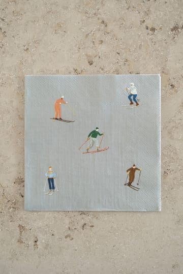 Skiers ナプキン 25枚セット - Grey - Fine Little Day | ファインリトルデイ