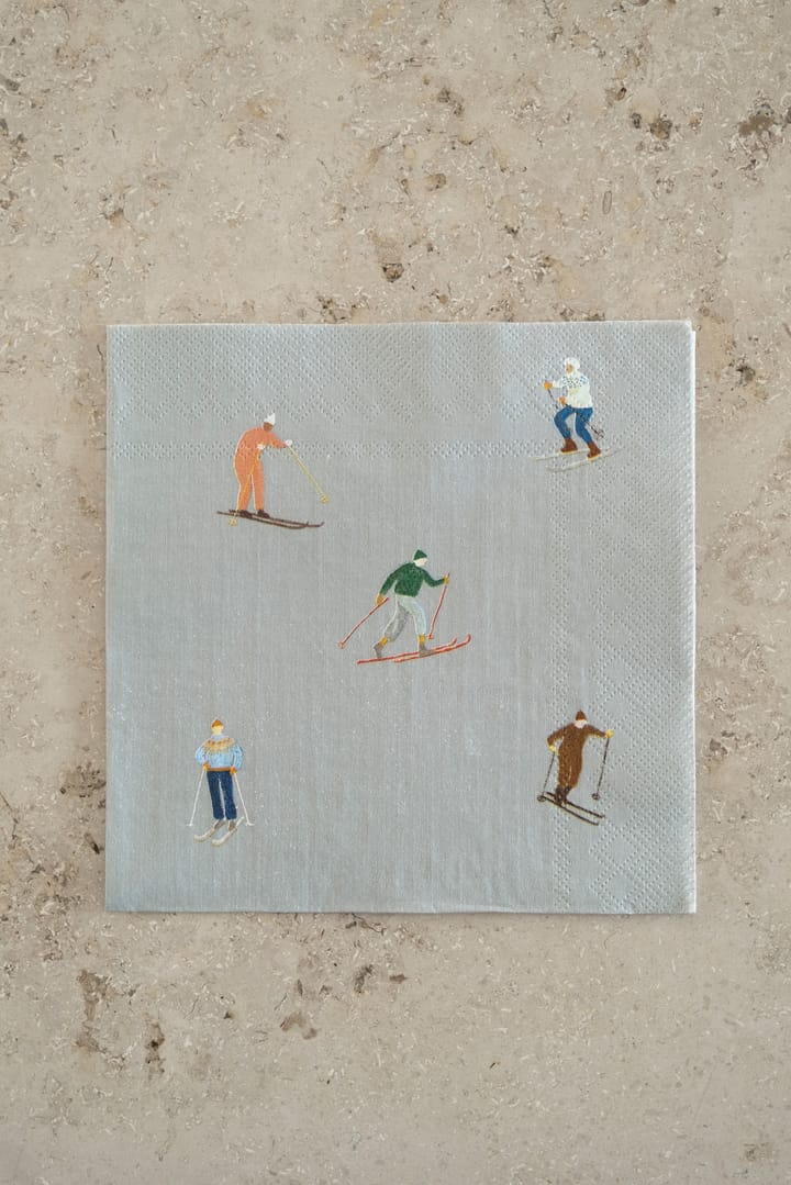 Skiers ナプキン 25枚セット, Grey Fine Little Day | ファインリトルデイ