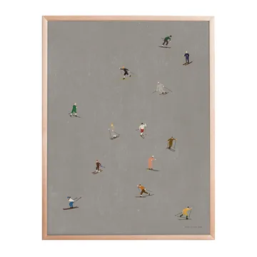 Skiers ポスター 40x50 cm - Grey - Fine Little Day | ファインリトルデイ