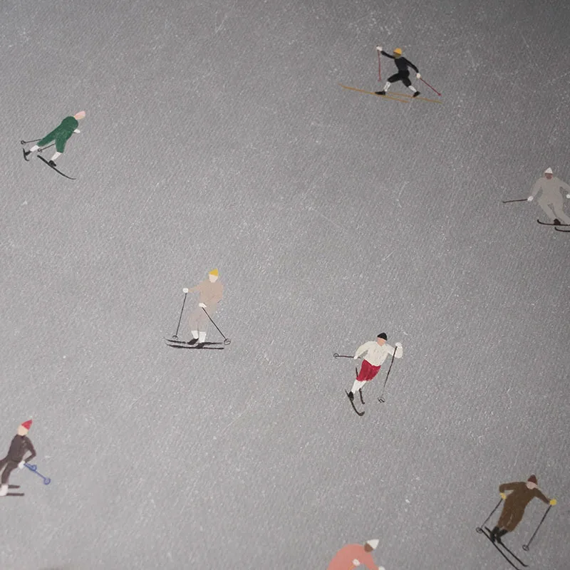 Skiers ポスター 50x70 cm, Grey Fine Little Day | ファインリトルデイ