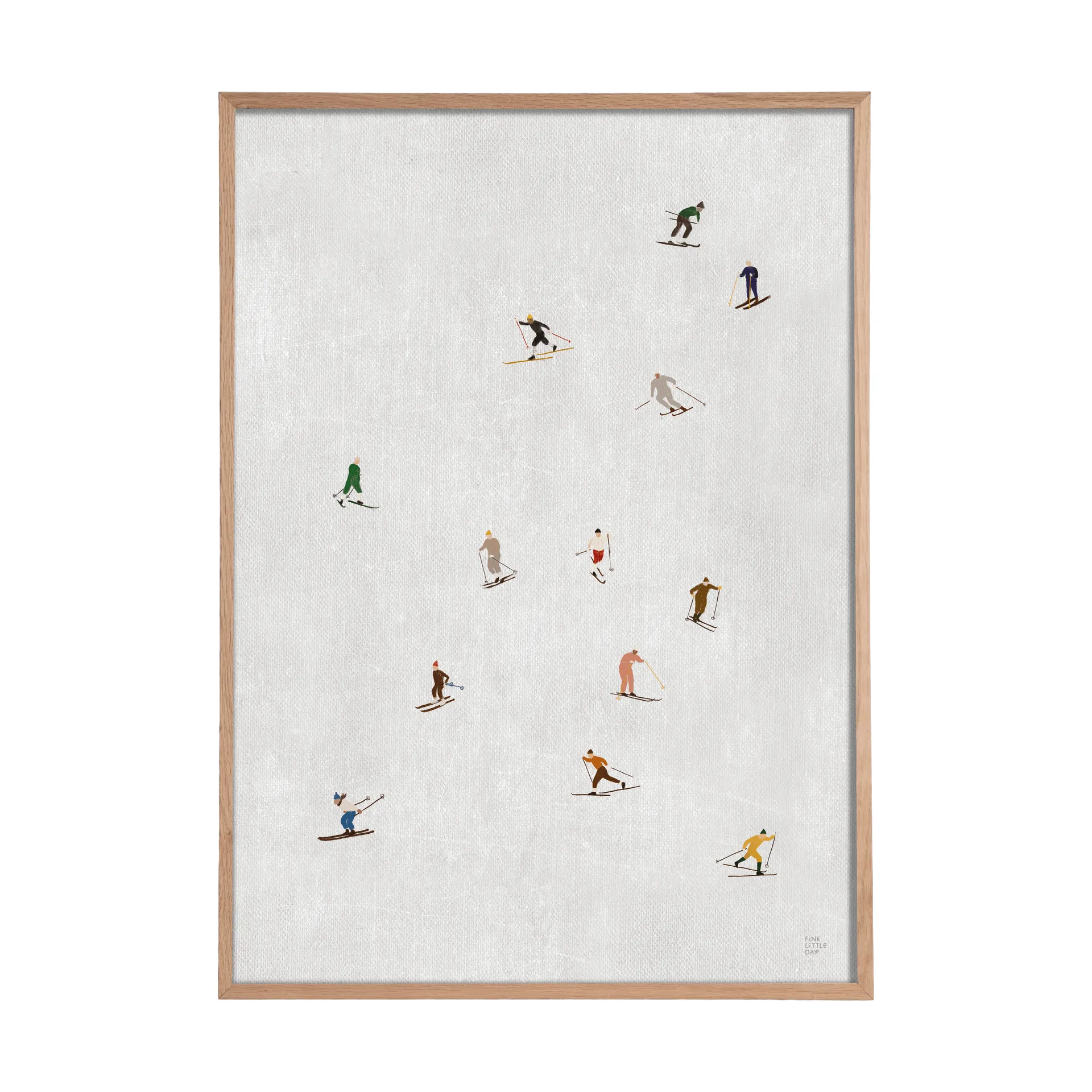 Skiers ポスター 50x70 cm, Light grey Fine Little Day | ファインリトルデイ