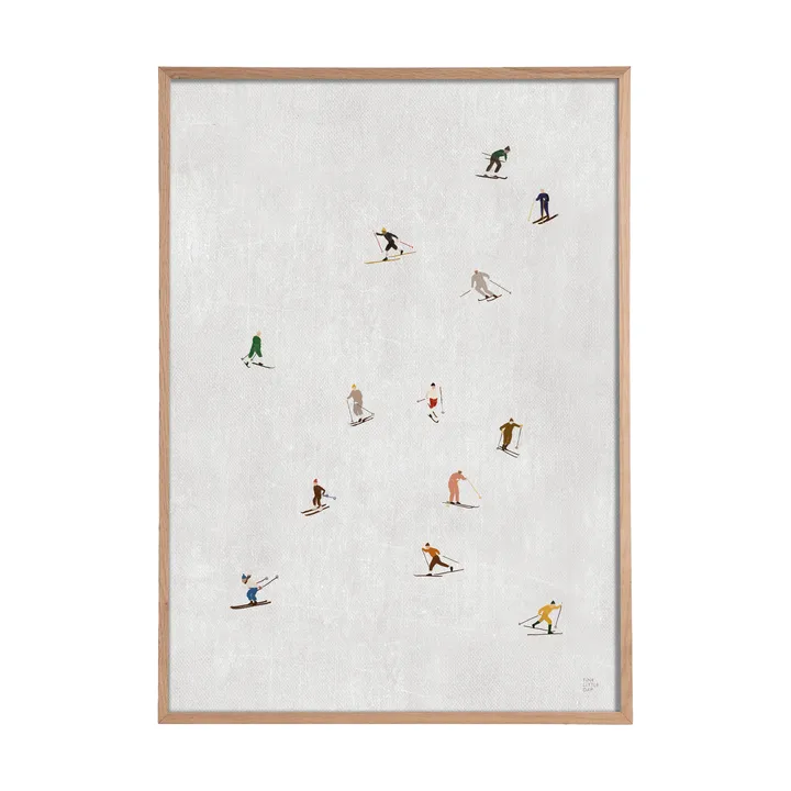Skiers ポスター 50x70 cm - Light grey - Fine Little Day | ファインリトルデイ
