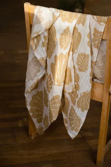 Snäcka muslin スロー 120x120 cm - Sand - Fine Little Day | ファインリトルデイ